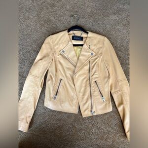 Badgley Mischka Yellow Leather Jacket